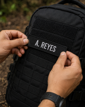 Load image into Gallery viewer, Close up of patch on bag