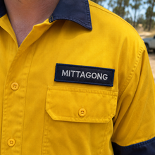 Load image into Gallery viewer, Navy Blue Name Patch – Fire, Rescue & Team Uniforms