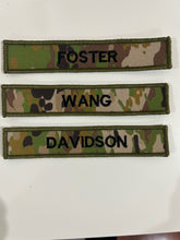 Load image into Gallery viewer, Cadet name patch AMCU pattern with Velcro backing on uniform