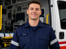 Load image into Gallery viewer, Ambulance Curved Name Patch with Velcro Backing

