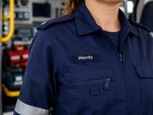 Load image into Gallery viewer, Ambulance Curved Name Patch with Velcro Backing
