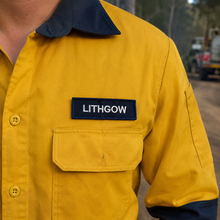Load image into Gallery viewer, Navy Blue Name Patch – Fire, Rescue &amp; Team Uniforms

