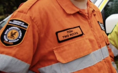DFES WA SES custom name patch on uniform