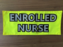 Load image into Gallery viewer, Fluro Back Panel Patch | Custom Velcro Role Identifier (15″ × 6″)
