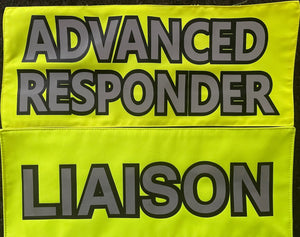 Fluro yellow 15x6 inch back panel patch with Velcro backing